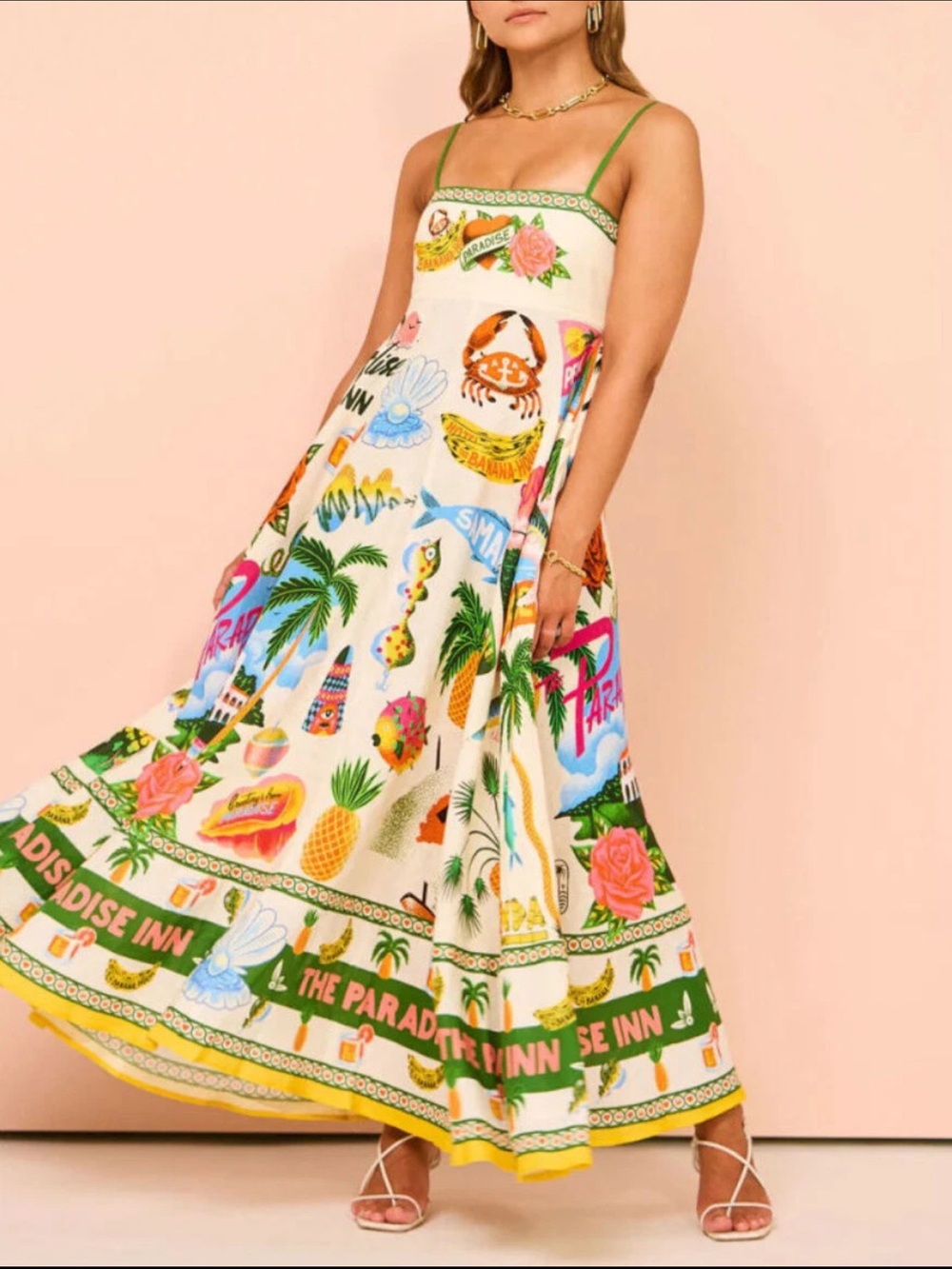 Amazon Paradiso Tropical Print Maxi Dress 2X